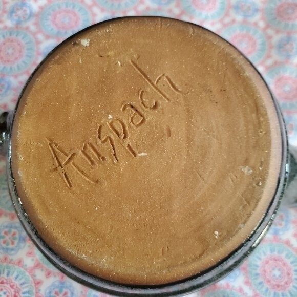 Signed Anspach Studio Pottery Teapot - Handmade Ceramic Art - Charcoal Glaze - Picture 10 of 10